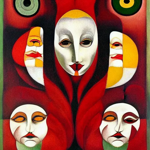 Image similar to floral face portrait by leonetto cappiello and wojciech siudmak and ernst fuchs, anni albers, oil on canvas