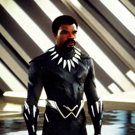 Prompt: billie dee williams as t'challa in black panther ( 1 9 8 2 )