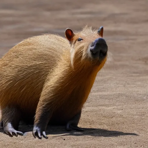 Image similar to capybara with headcrab on its head