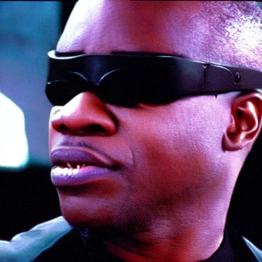 Image similar to A still of Levar Burton as Morpheus in The Matrix (1999)