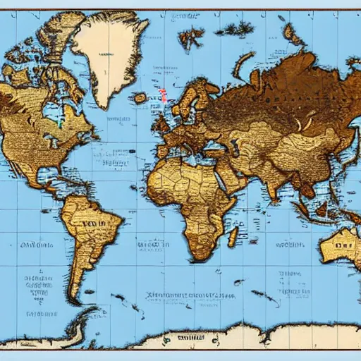 Prompt: an alternative 8k world maps with alternative borders