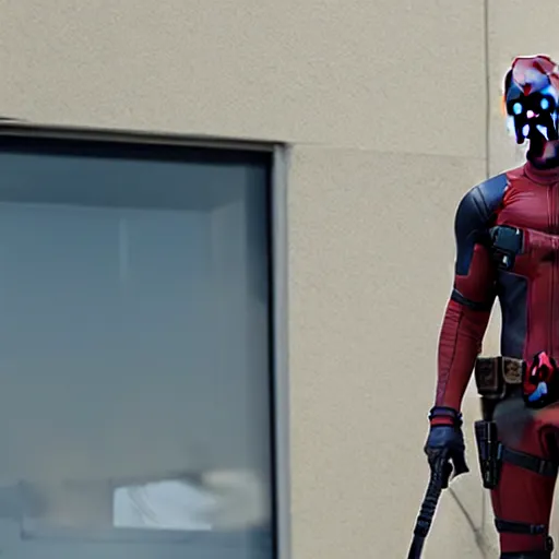 Prompt: Deadpool in Better Call Saul