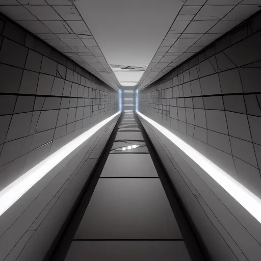 Prompt: a futuristic hallway, digital art, octane renderer, epic composition, hd, 4 k, professional, intricate detail
