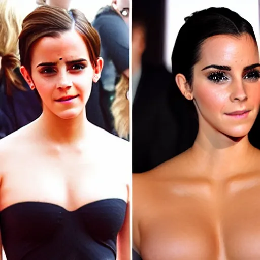 Image similar to emma watson mixed with kim kardashian