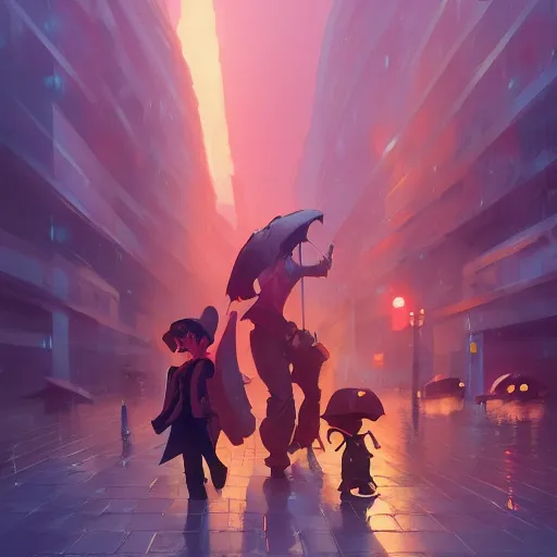 Prompt: hero world singing in the rain, behance hd by jesper ejsing, by rhads, makoto shinkai and lois van baarle, ilya kuvshinov, rossdraws global illumination