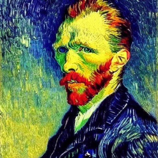 Image similar to portrait style of van gogh