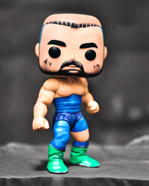 Image similar to Wrestler Funko Pop. Photographic, photography