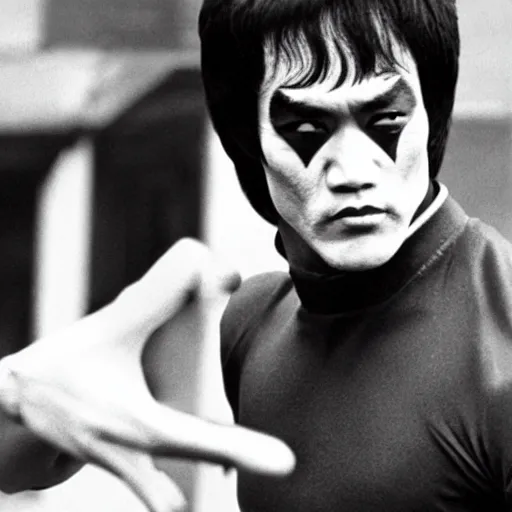 Prompt: Bruce Lee as The Joker