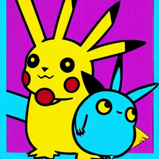 Image similar to pokemon vector illustration drawn by andy warhol, weird pokemon, mystery pokemon, intricate detailed painting, illustration sharp detail, manga 1 9 9 0