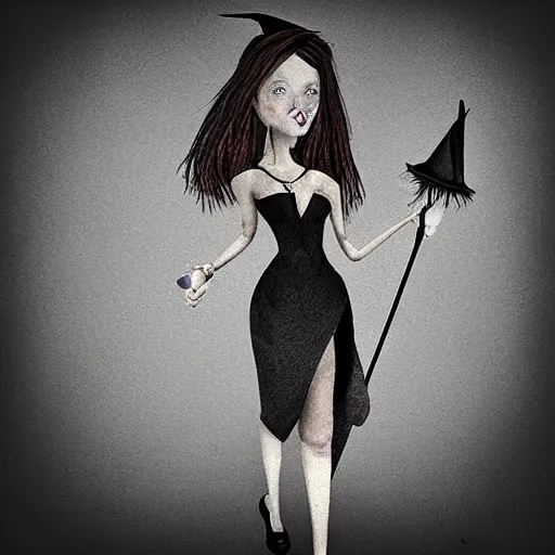 Prompt: “a perfect representation of a model witch”