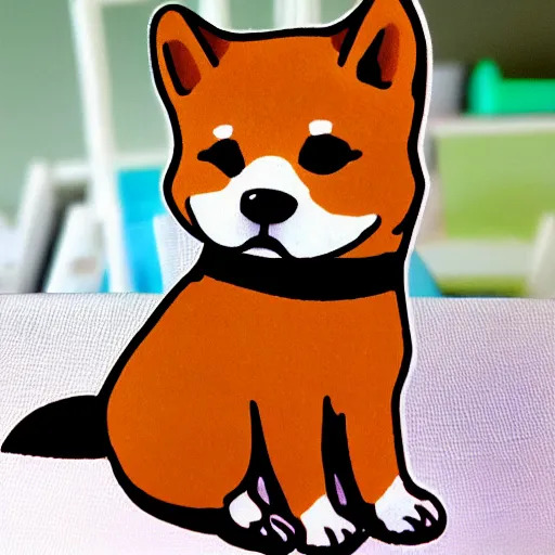 Image similar to cute shiba inu, whatsapp sticker