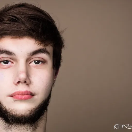 Prompt: extremely ugly male in his early 20s, portrait photography