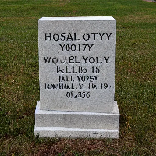 Image similar to tombstone of hall yockey, born april 1 st 1 9 2 5 died september 2 2 nd 1 9 6 4