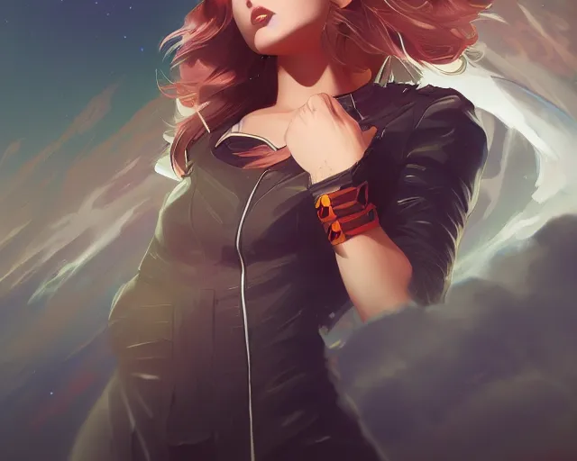 Image similar to young woman flying in space sharp focus, illustration, highly detailed, concept art, matte, trending on artstation, anime, art by artgerm and warren louw