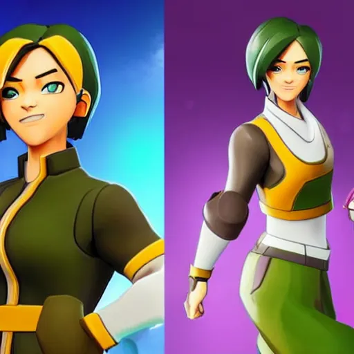 Image similar to toph beifong in fortnite, character render, full body shot, highly detailed, in game render