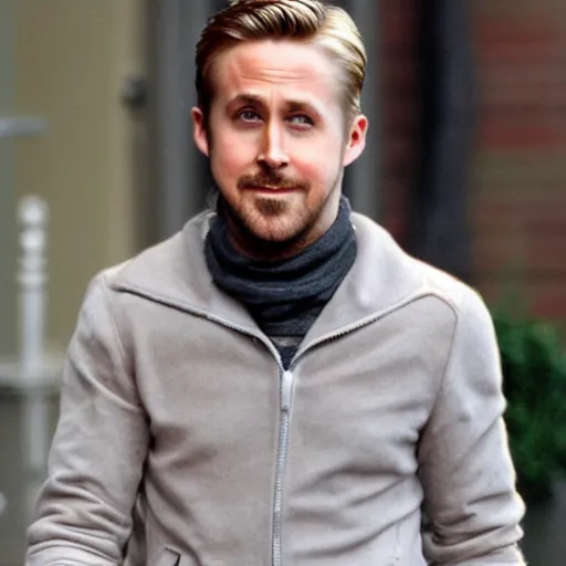 Image similar to ryan gosling turning into a cat