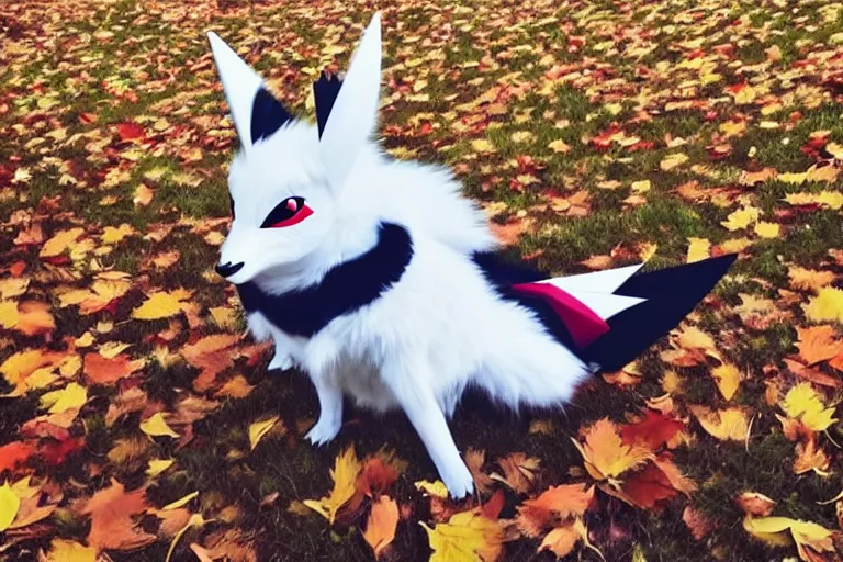 Prompt: real life zangoose pokemon, cute!!!, heroic!!!, adorable!!!, playful!!!, fluffly!!!, happy!!!, cheeky!!!, mischievous!!!, ultra realistic!!!, autumn, clear weather, ( golden hour ), sharp focus