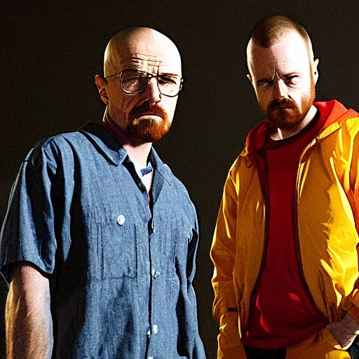 Image similar to walter white and jesse pinkman muckbang