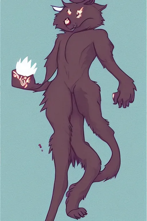 Image similar to a werewolf, fursona!!!!, by kawacy, trending on furaffinity, full body, furry art