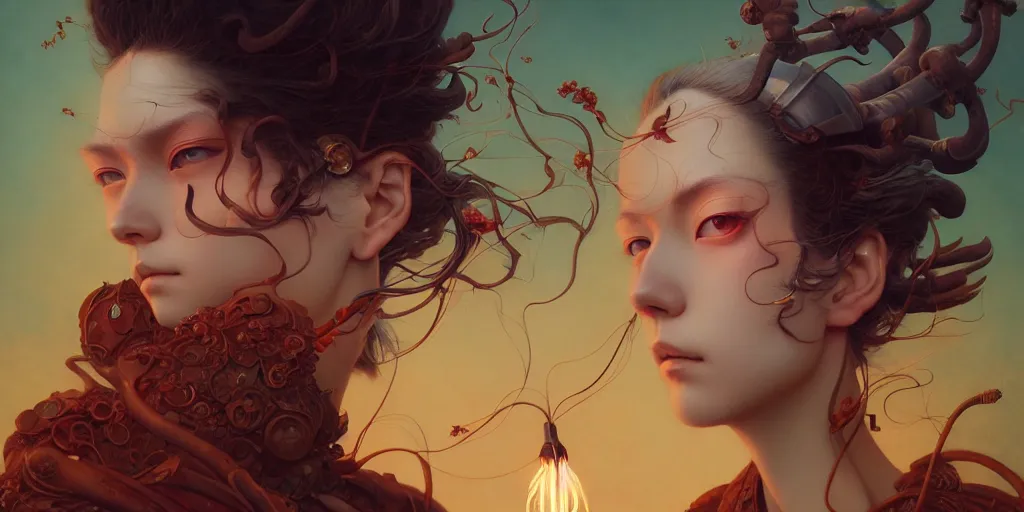 Image similar to illustrated by miyazaki by karol bak, james jean, tom bagshaw, rococo, sharp focus, trending on artstation, cinematic lighting, hyper realism, octane render, 8 k, hyper detailed, vivid, ultra detailed, highly detailed