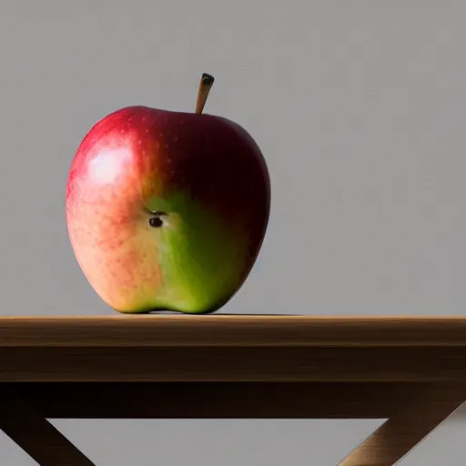 Prompt: apple sitting on a table 4k, hd, photorealistic 45mm