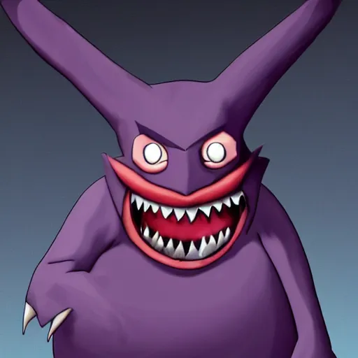 Prompt: gengar lost photo, gengar from pokemon, creepy, weird, intense, feels like you're in danger, help