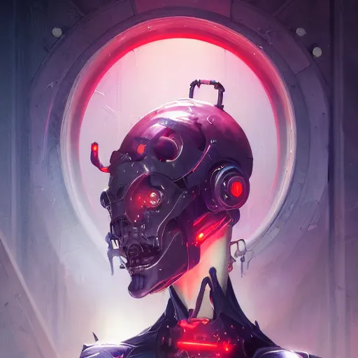 Prompt: portrait of a beautiful cybernetic vampiress, cyberpunk concept art by pete mohrbacher and artgerm and wlop and greg rutkowski and deathburger, digital art, highly detailed, intricate, sci-fi, sharp focus, Trending on Artstation HQ, deviantart, unreal engine 5, 4K UHD image