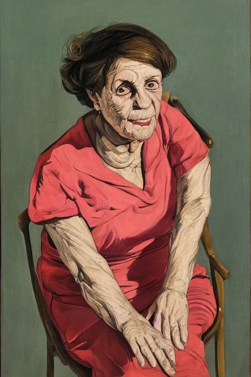 Prompt: portrait of paula rego, by paula rego