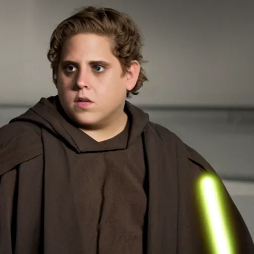 Image similar to jonah hill as anakin skywalker in star wars episode 3, 8k resolution, full HD, cinematic lighting, award winning, anatomically correct