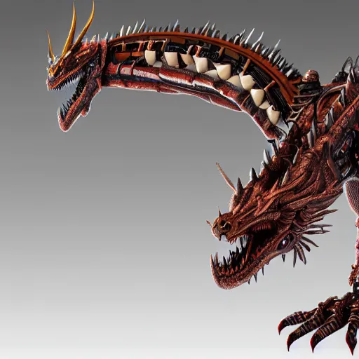 Image similar to A Robotic Dragon Highly Detailed, HD Quality