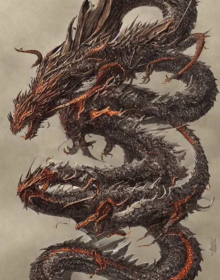 Image similar to hyper detailed industraial & utility dragon by svetlin velinov