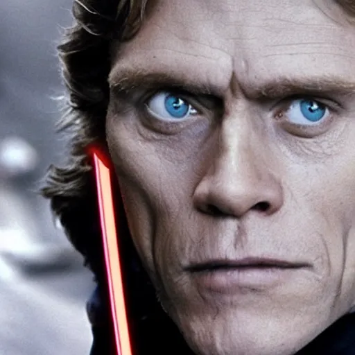 Prompt: Willem Dafoe as Anakin skywalker