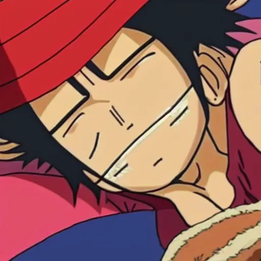 Prompt: luffy sleeping