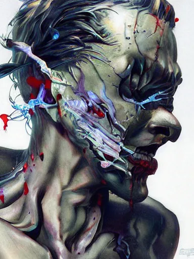 Image similar to a dream divided by zero : : hyperreal surrealism hypermaximal symbolism, paranoid critical method, glitchcore : : by artgerm, nychos, yoji shinkawa, todd mcfarlane — c 1 5