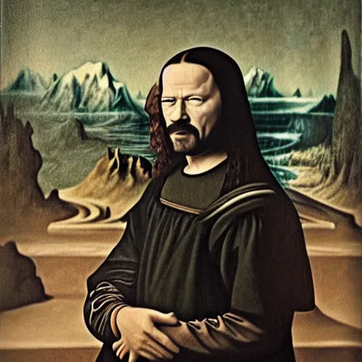 Image similar to walter white in the mona lisa