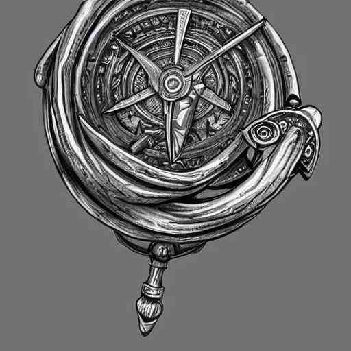 Image similar to illustration, highly detailed, digital painting, concept art, armillary rings jewelry
