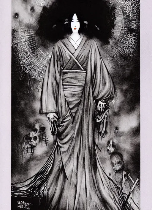 Image similar to book cover of scary geisha stories to tell in the dark paperback novel by stephen gammell