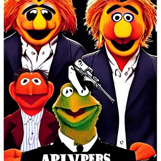 Image similar to muppets in the film reservoir dogs