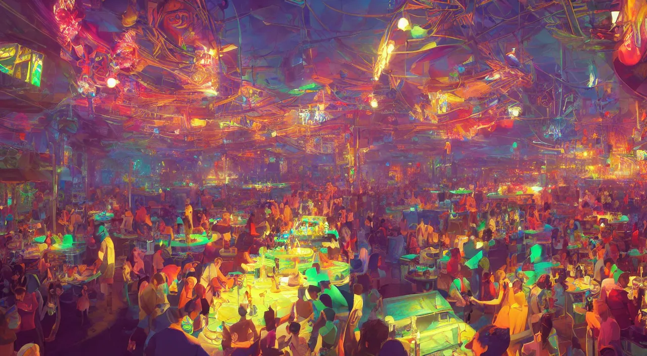 Image similar to bazaar zouk oriantal multicolorful sky shine place mosquet painting stylized digital video game icon global illumination ray tracing 8 k hd resolution, by ilya kuvshinov and cushart krentz and gilleard james