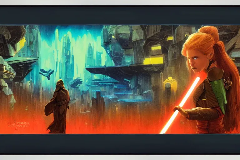 Image similar to star wars legend of zelda, art by dave mckean and rowena morrill and jeanbaptiste monge, trending on artstation, iridescent cool blue and cyan and red and blue and yellow and green lighting tilt - shift mac and cheese, blade runner 2 0 4 9, infrared, framed by sands, foreshortening