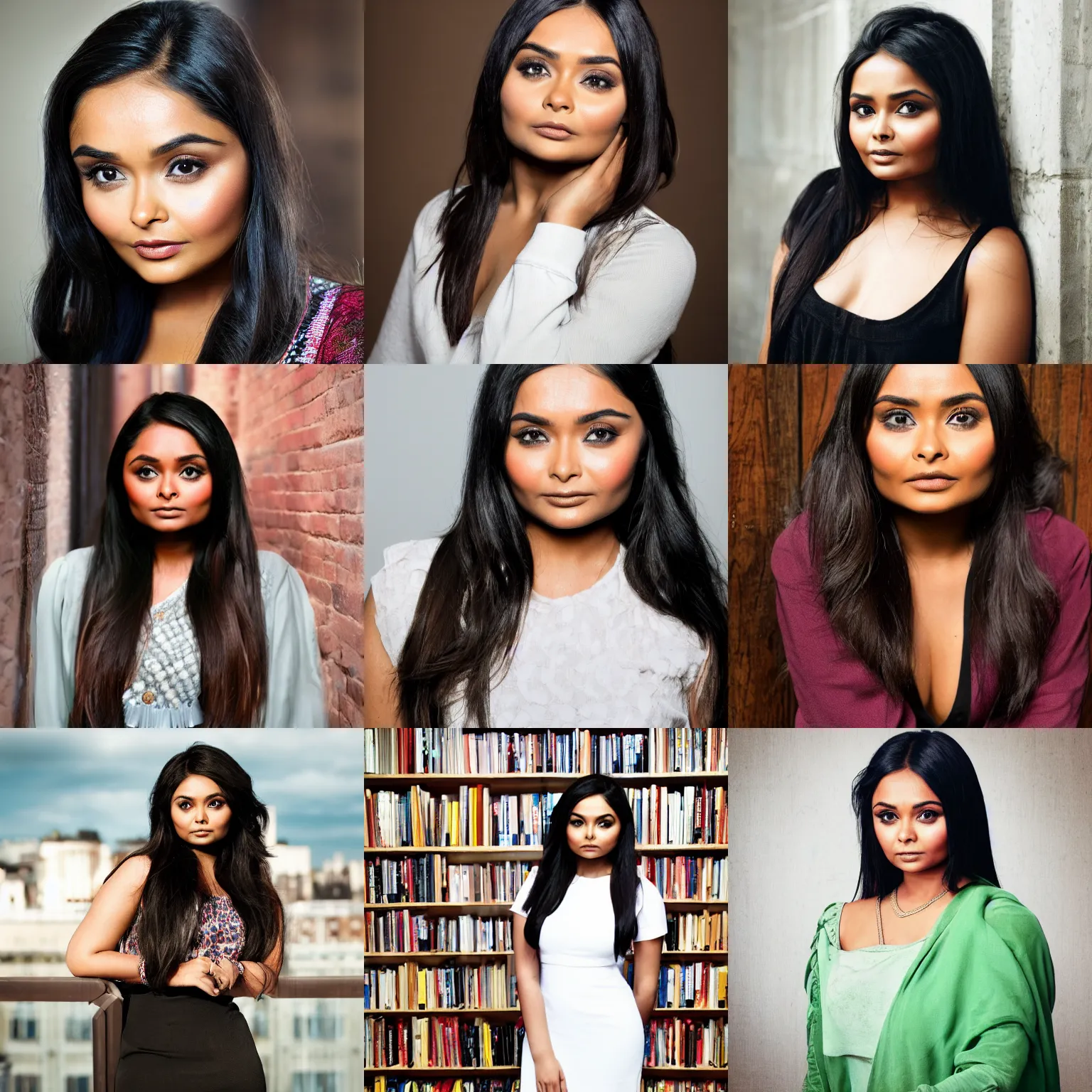 Prompt: Portrait photography of Afshan Azad