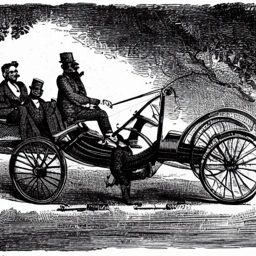 Image similar to a man riding a cycle plane illustration victorian