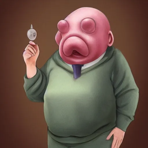 Image similar to blobfish as a human