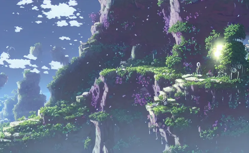 Image similar to made in abyss beautiful scenery, ultra detailed, 8k