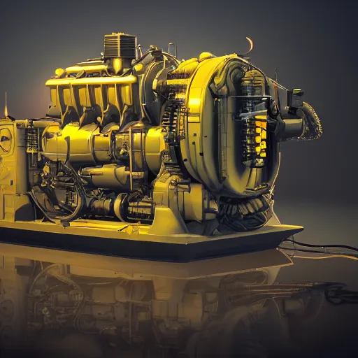 Image similar to highly detailed 2 mw cat diesel generator, concept art, character art, studio lightning, bright colors, intricate, masterpiece, photorealistic, hyperrealistic, sharp focus, high contrast, artstation hq, deviantart trending, 4 k uhd, unreal engine 5