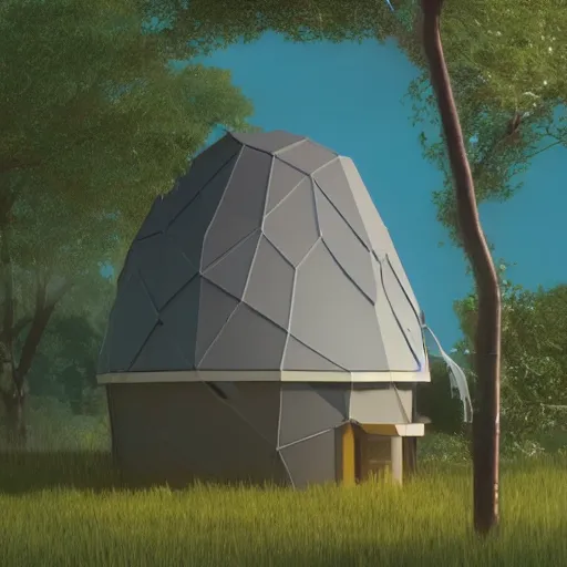 Image similar to a hut in the future made by beeple