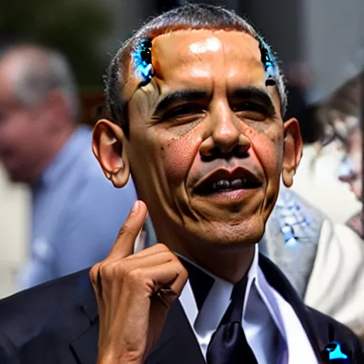 Prompt: Obama wearing gucci