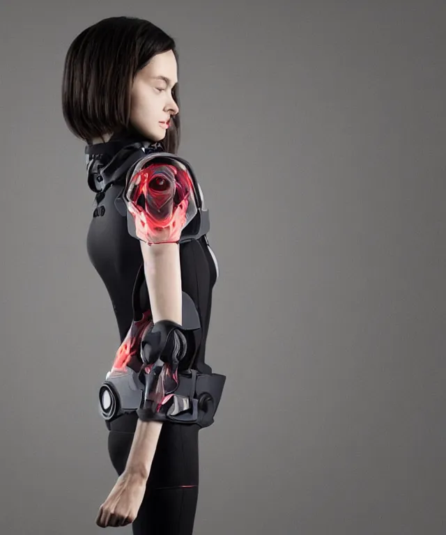 Image similar to skin exoskeleton wearable, product design, futuristic