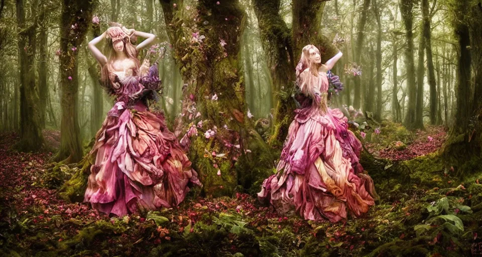 Image similar to Enchanted and magic forest, by Kirsty Mitchell