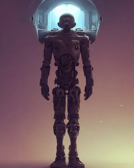 Prompt: an alien cyborg soldier in power armor, by beksinski, 4 k, deviantart, 3 d unreal engine, trending on artstation